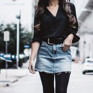 🍂Denim mini skirt 🍁